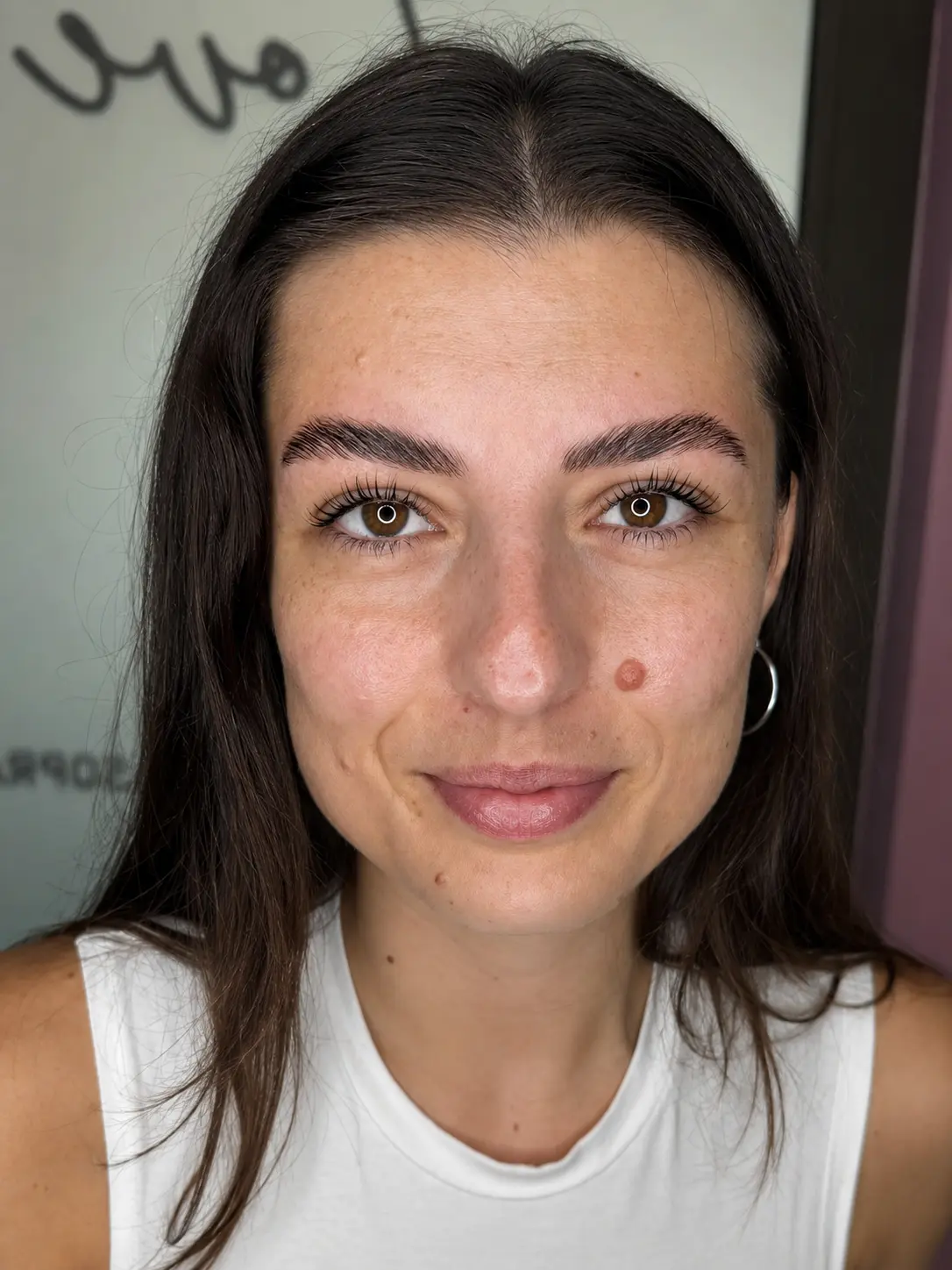 Risultato dopo laminazione sopracciglia